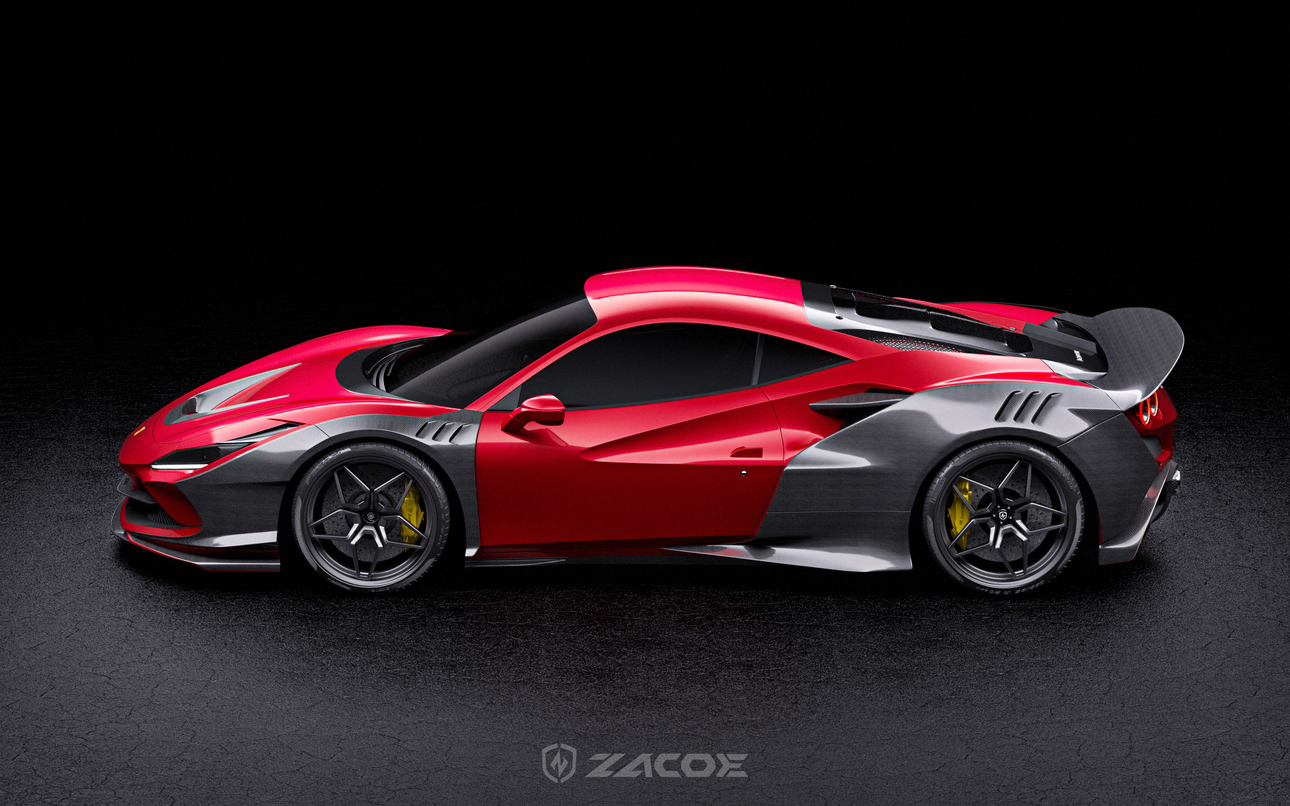 Ferrari F8 Tributo  Carbon Fiber Widebody kit ZACOE