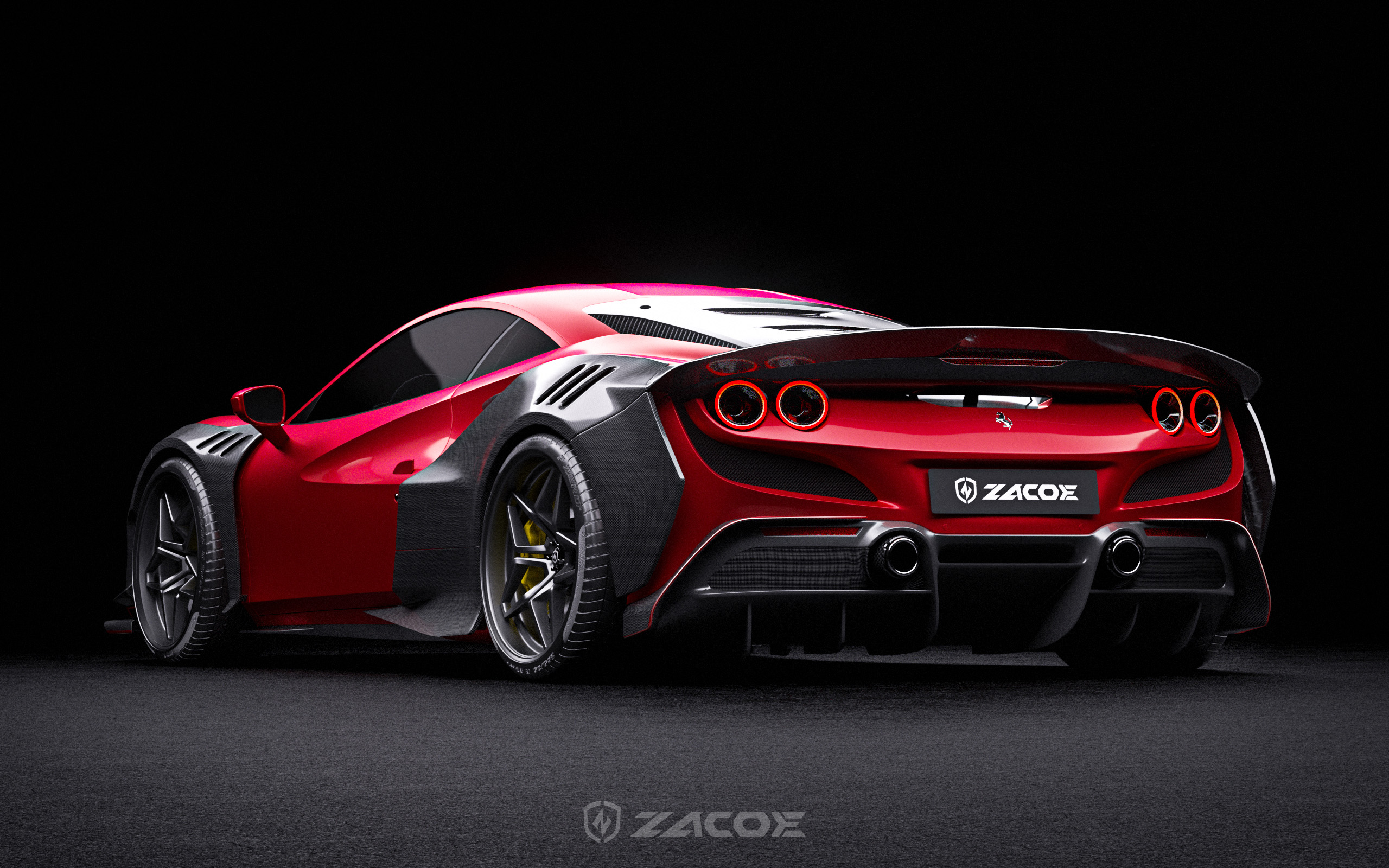 Ferrari F8 Tributo  Carbon Fiber Widebody kit ZACOE