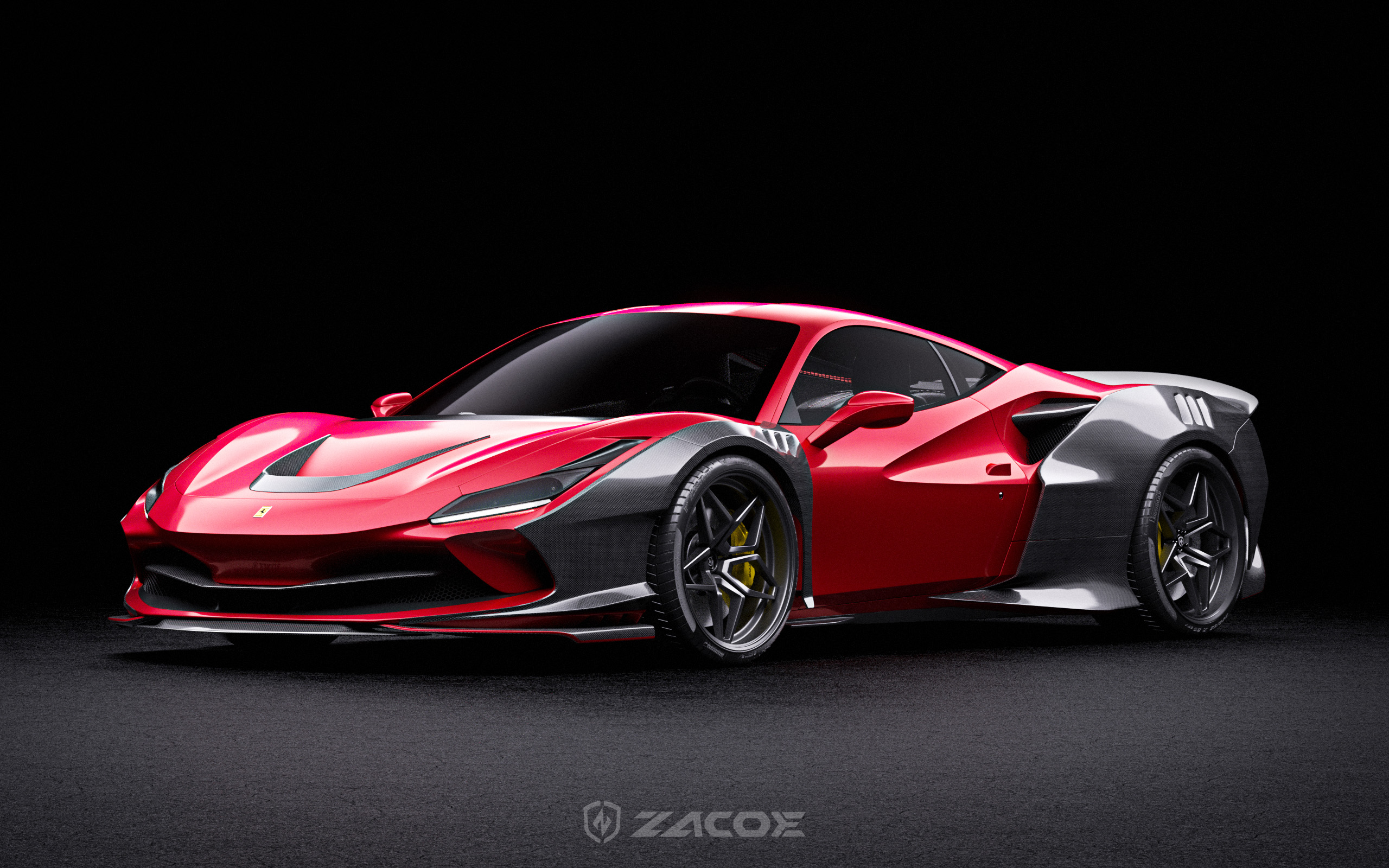 Ferrari F8 Tributo  Carbon Fiber Widebody kitZACOE